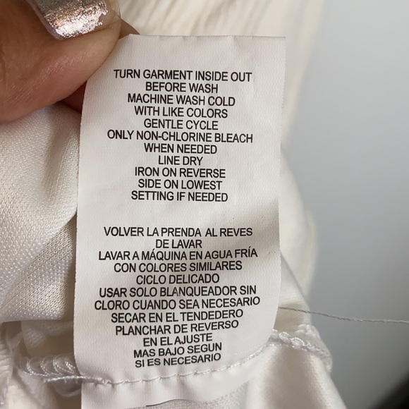 Altar'd State Women's White Embroidered Mini Dress Convertible Neck size Large - Picture 8 of 9